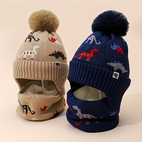 DinoSnug™ – Winter Muts & Nekwarmer Set voor Kinderen