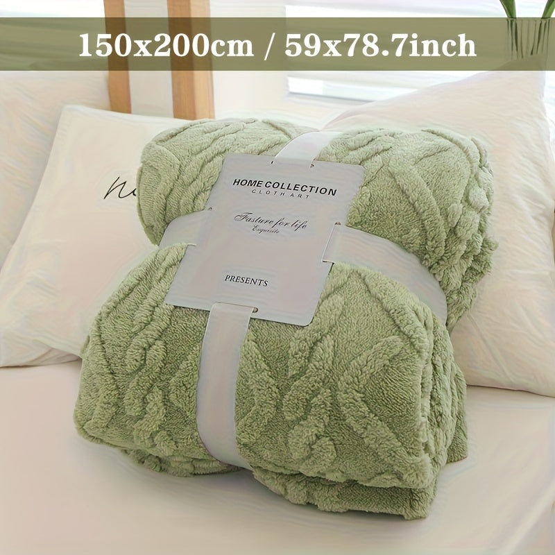 KnitCloud™ – 3D Kabelbrei Fleece Deken – Ultrazachte Microfiber Plaid