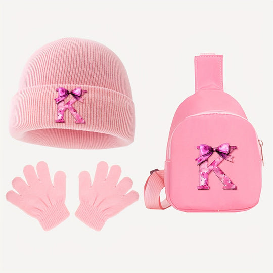 PinkCharm™ – Meisjes Winter Giftset – Muts, Handschoenen & Borstzak