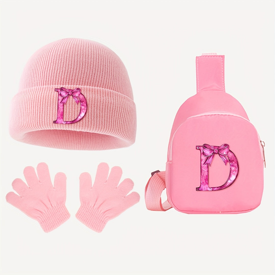 PinkCharm™ – Meisjes Winter Giftset – Muts, Handschoenen & Borstzak