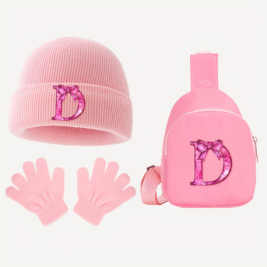 PinkCharm™ – Meisjes Winter Giftset – Muts, Handschoenen & Borstzak