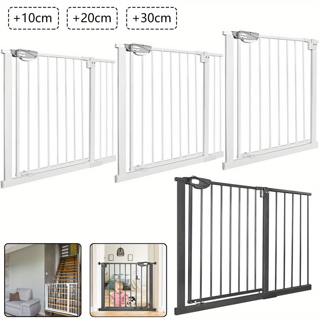 SafeStep™ – Automatisch Sluitend Traphekje – Uitschuifbaar & Boorvrij Veiligheidshek voor Kinderen