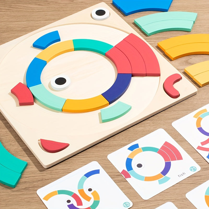 RainbowPuzzle™ – Houten Regenboog Puzzel – Montessori DIY Speelgoed