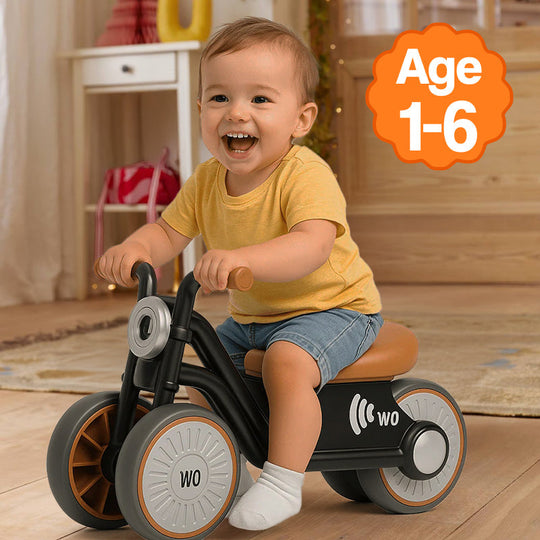 MiniRider loopfiets met kinderhelm – zwart