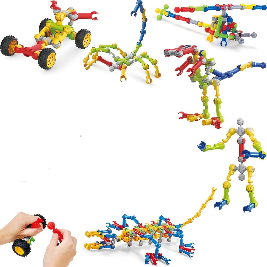 BuildoMax™ – 132 stuks Educatief STEM Bouwspeelgoed