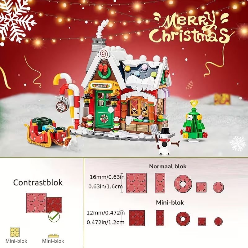 GingerBuild™ – 788-delige Kerst Gingerbread Huis Bouwset