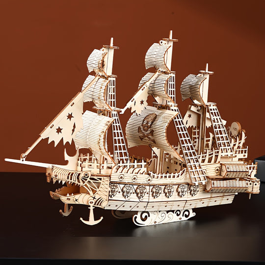 DutchPirate™ – 3D Houten Nederlands Piratenschip Puzzel
