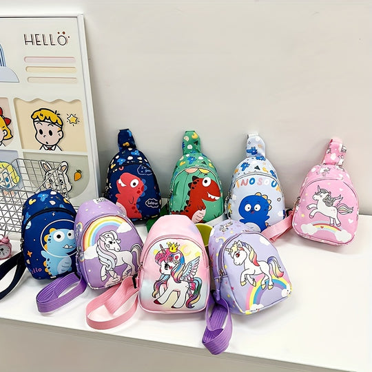 PlayPals™ – Kinder Crossbody Tas met Eenhoorn & Dinosaurus (Leeftijd 3–6 jaar)