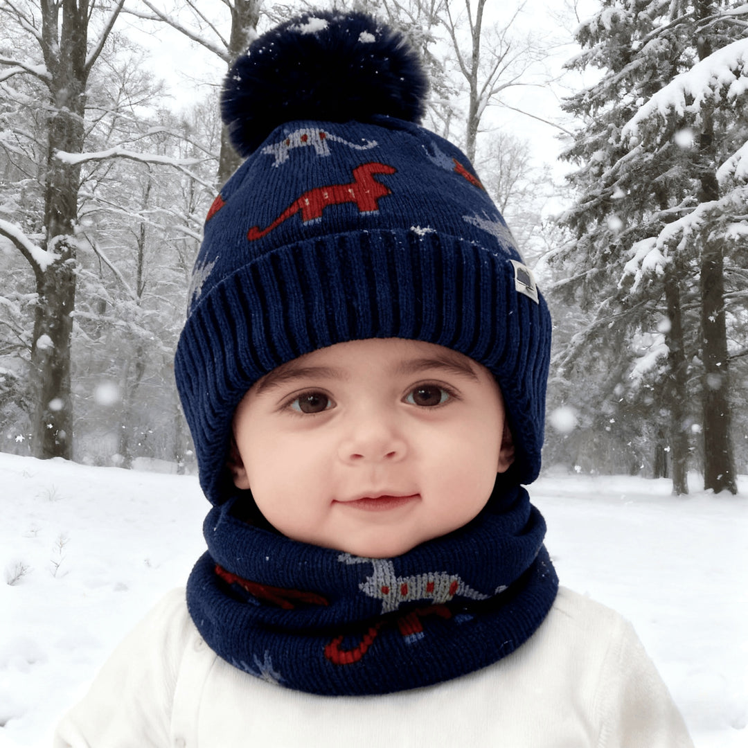 DinoSnug™ – Winter Muts & Nekwarmer Set voor Kinderen
