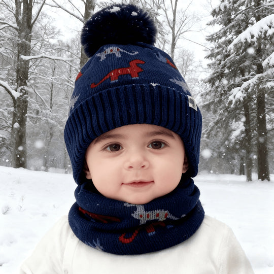 DinoSnug™ – Winter Muts & Nekwarmer Set voor Kinderen