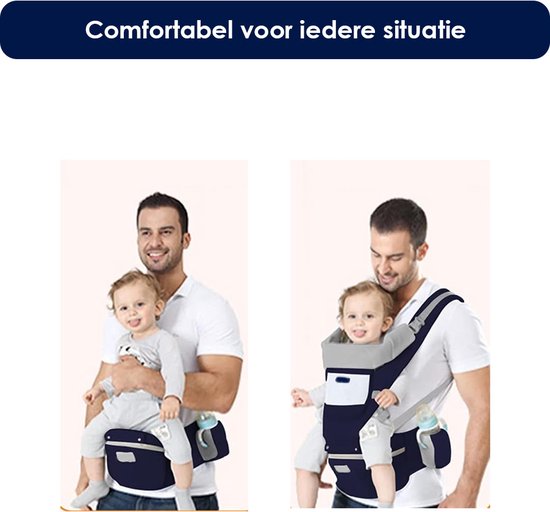 Milo & Moon - Unisex Baby Draagzak Grijs 6-in-1