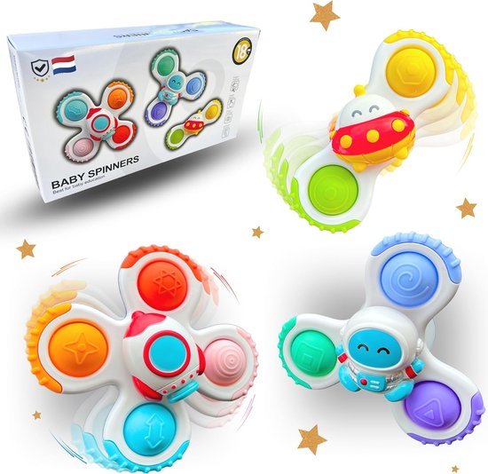 Spin &amp; Play™ – Sensorisk babyspinner (sæt med 3) 