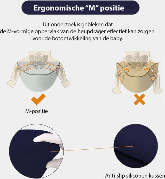 Milo & Moon - Unisex Baby Draagzak Grijs 6-in-1