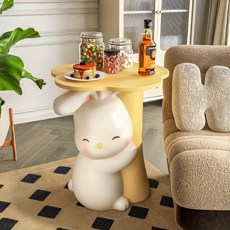 BunnyHaven™ – Groot Konijn Bijzetdecor – Konijn Sculptuur met Dienblad