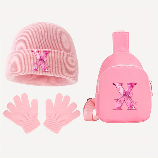PinkCharm™ – Meisjes Winter Giftset – Muts, Handschoenen & Borstzak