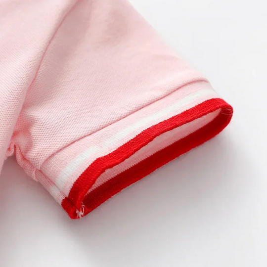CherryBloom polo jurk vlindermouwtjes - Milo & Moon