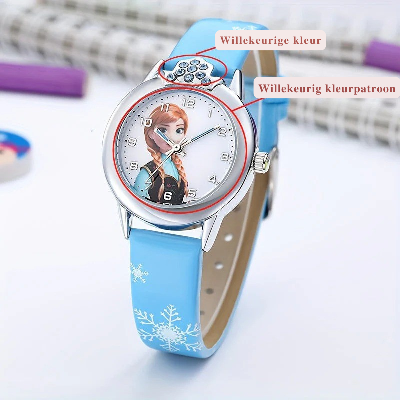 FrostTime™ – Disney Frozen Quartz Horloge – PU Lederen Cartoon Horloge Cadeau