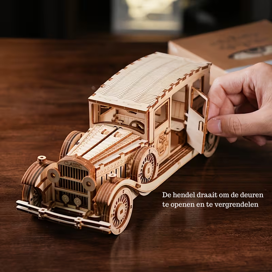 RetroRide – 3D Houten Vintage Auto Puzzel