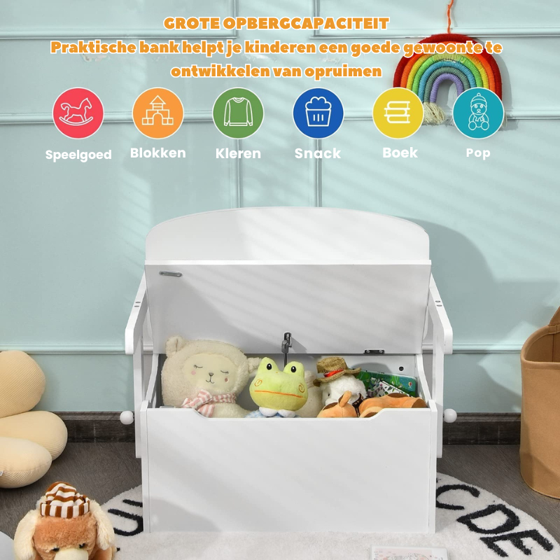 Milo & Moon® SmartSit 3-in-1 – Kinderbank, Tafel en Opbergbak in één