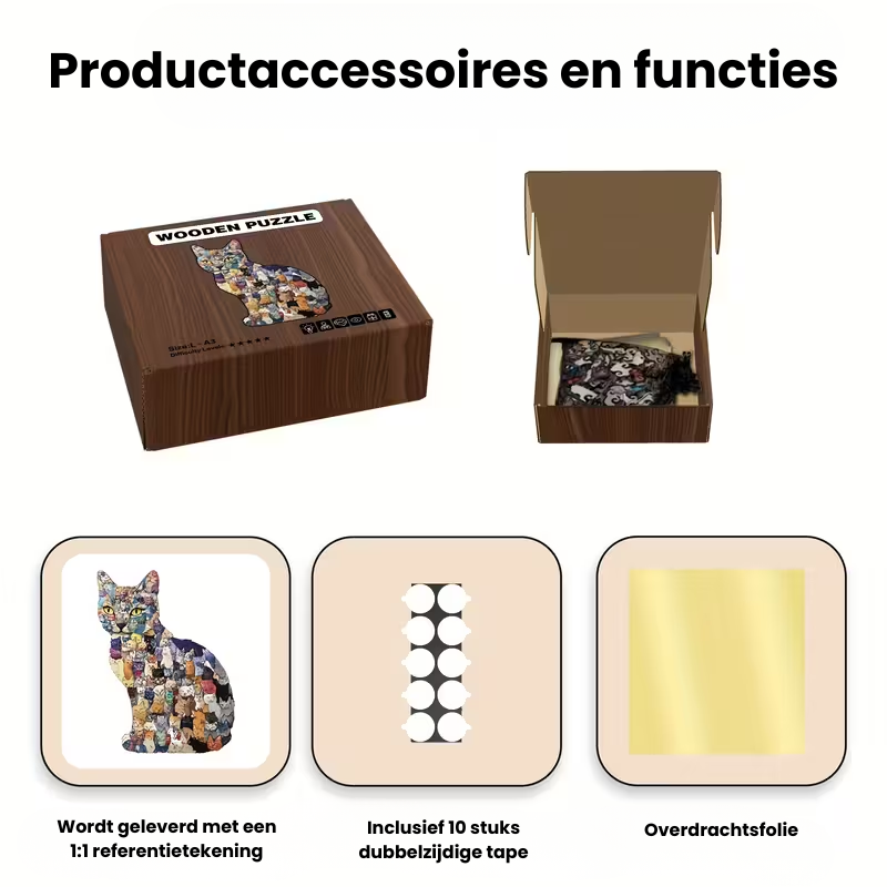 KittyCraft™ – Unieke Houten Kattenpuzzel