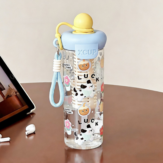 TeaJoy – Cartoon Drinkfles met Theefilter (600 ml)