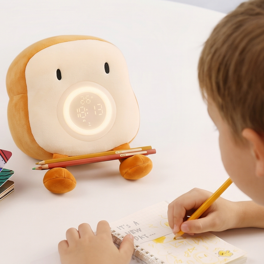 ToastGlow – Kinderwekker met Nachtlampje