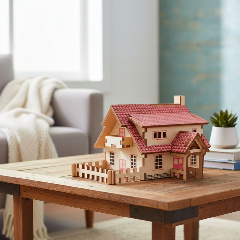 LittleRanchHouse – 3D Houten Bouwpuzzel Boerderijhuis