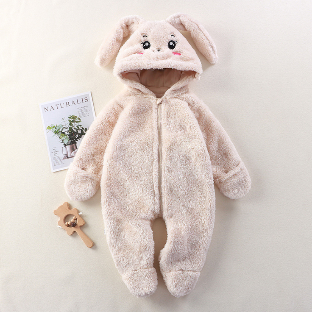 SnugglePaws – Zachte Fleece Baby Onesie met Dierenontwerp
