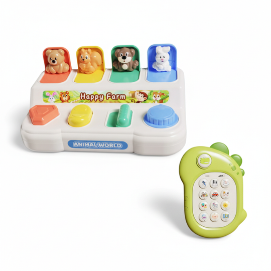 EarlyAnimal – Pop-up Dieren & Muzikale Dino Telefoon