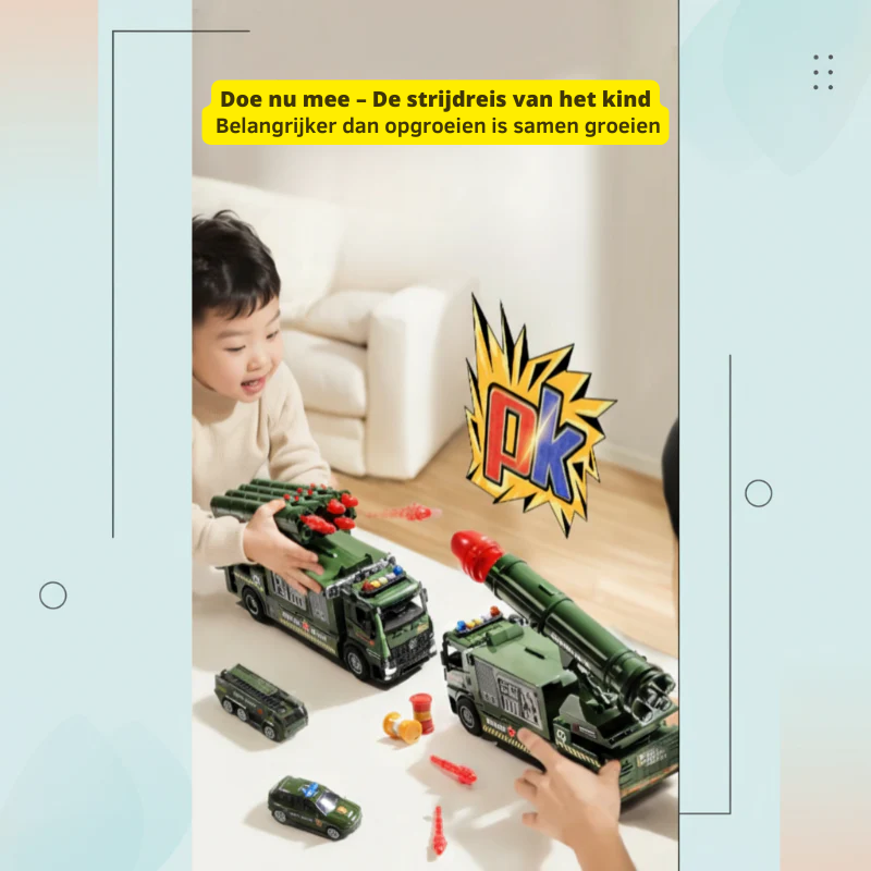 BattleRover™ – Stoere Militair Speelgoedtruck met Lanceermechanisme