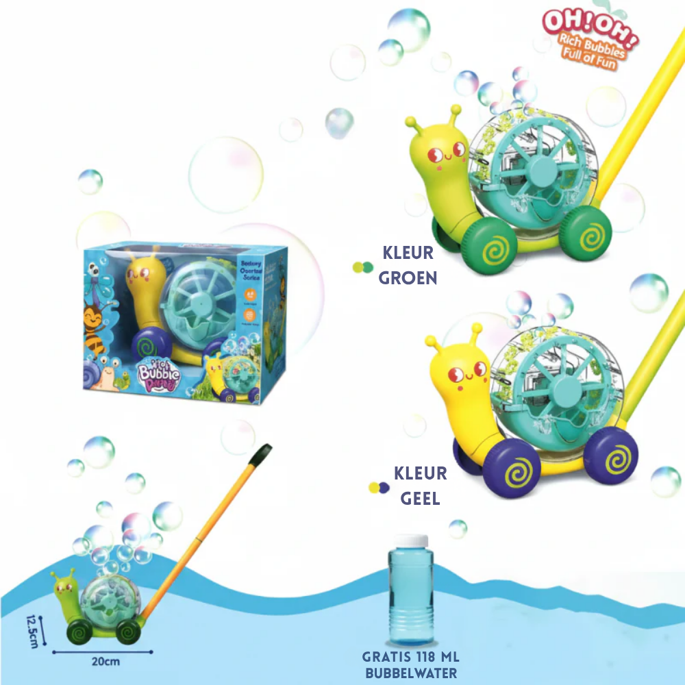 BubbelSlak – Automatische Slak Bellenblaas – Buitenspeelgoed voor Kinderen