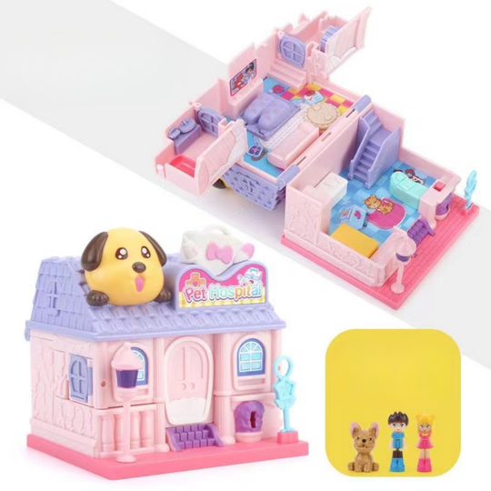 <font dir="auto" style="vertical-align: inherit;"><font dir="auto" style="vertical-align: inherit;">Fille Jouet Enfants Surprise Transformation Maison Ville Princesse Maison de Poupée Jeu Maison Mini Simulation Artisanale Éducative</font></font>