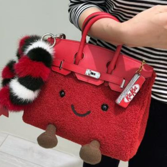 ClassicPurse – Bolsito de Peluche con Carita en Colores Clásicos