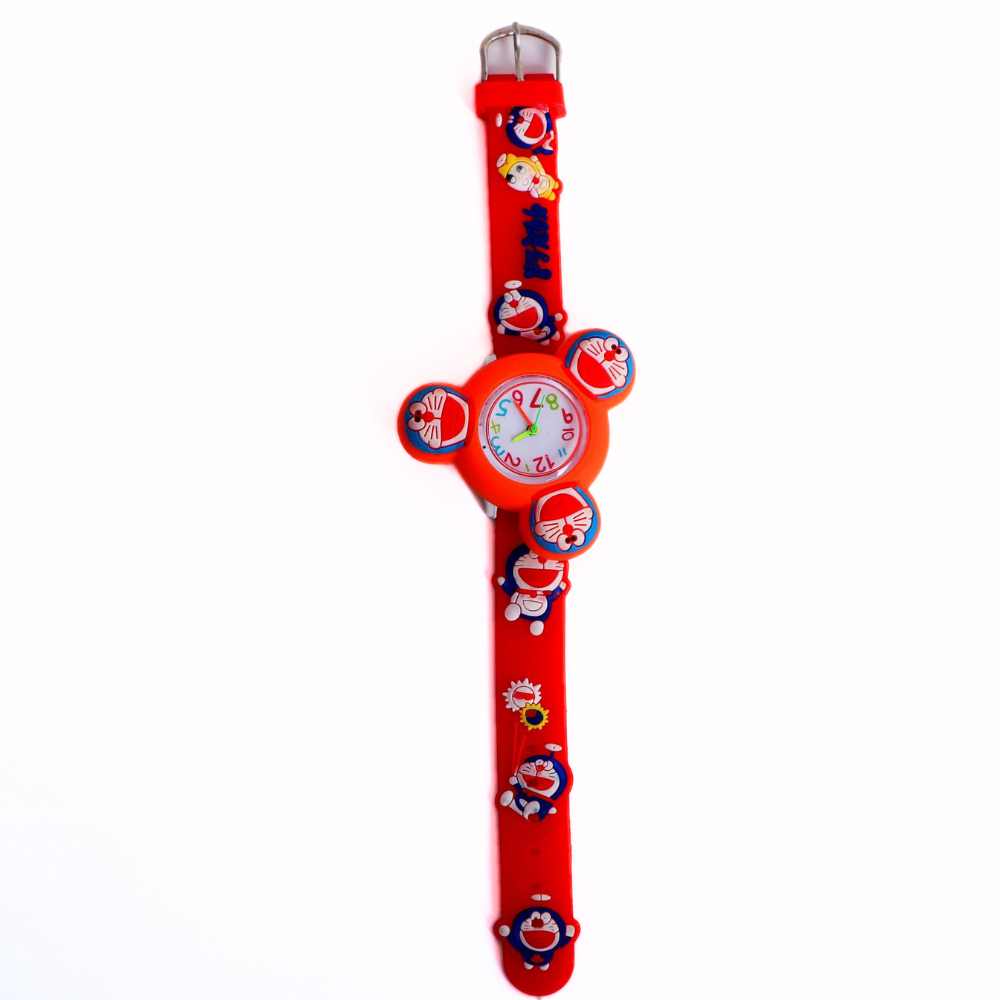 DoraTime – Blauwe Cartoon Draaihorloge voor Kinderen