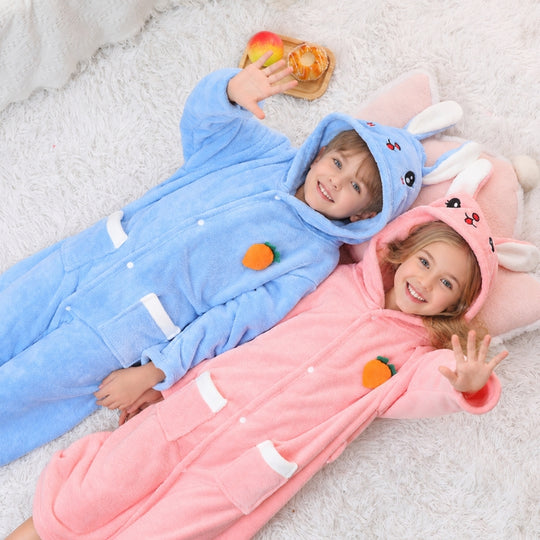 <font dir="auto" style="vertical-align: inherit;"><font dir="auto" style="vertical-align: inherit;">Cape pour enfants, serviette de bain, peignoir lapin, cape longue en polaire corail mignonne et épaisse de classe A pour enfants avec capuche</font></font>