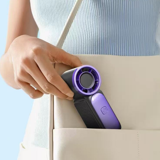 TurboBreeze – 3000mAh Mini Handventilator met Digitaal Display