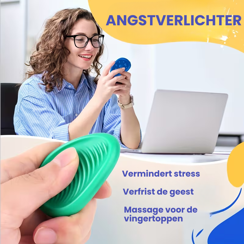 CalmiStone™ – 6/12-delig Sensorische Fidget Stenen Zachte Silicone Wobble Stones