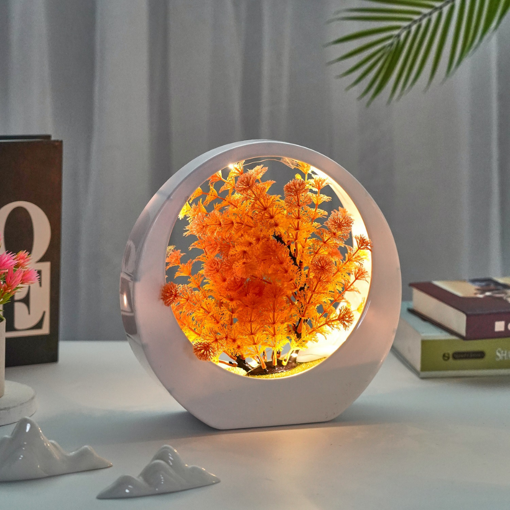 NatureGlow – LED Tafellamp met Kunstplant