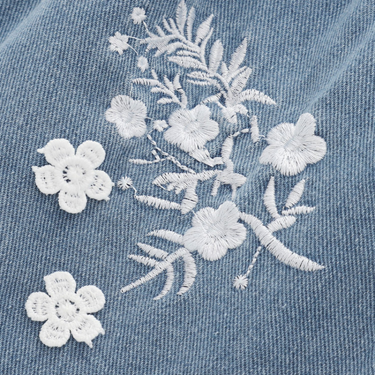 Johanna – Bloemen Denim Broekjes