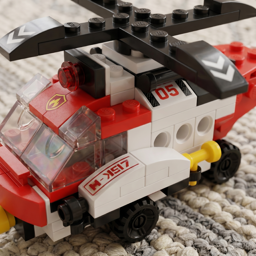SkyBuilder – 6-in-1 Helikopter Bouwset (117–127 Stuks)