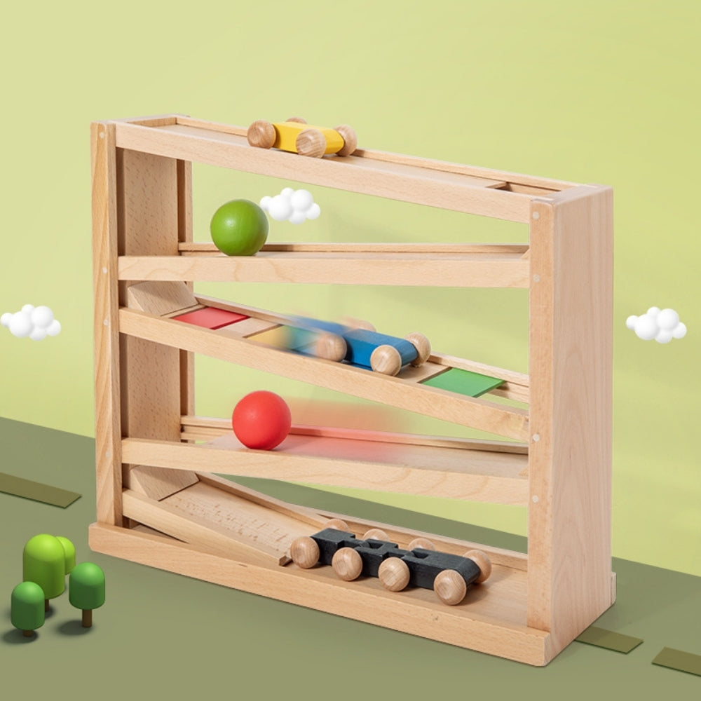 RollTrack – Houten Ballenbaan met Auto