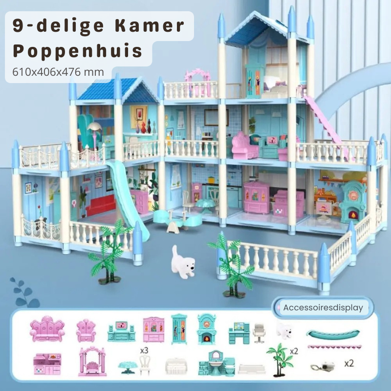 DreamHouse™ – DIY 3D Cartoon Poppenhuis Set – Creatief Miniatuurhuis voor Kinderen