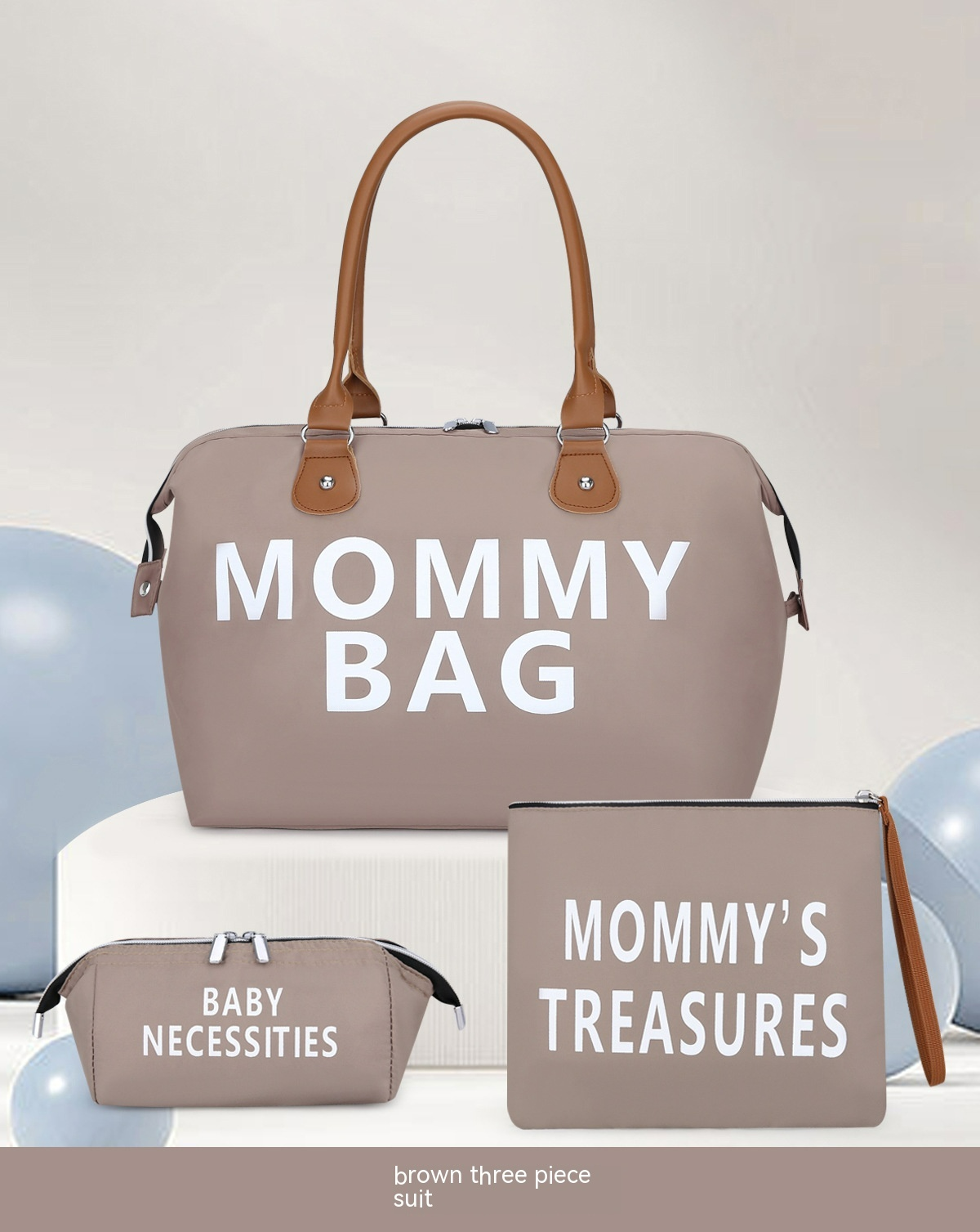 CarryAll™ – 3-Delige Mama Tas Set – Stijlvolle Complete Luiertas Oplossing