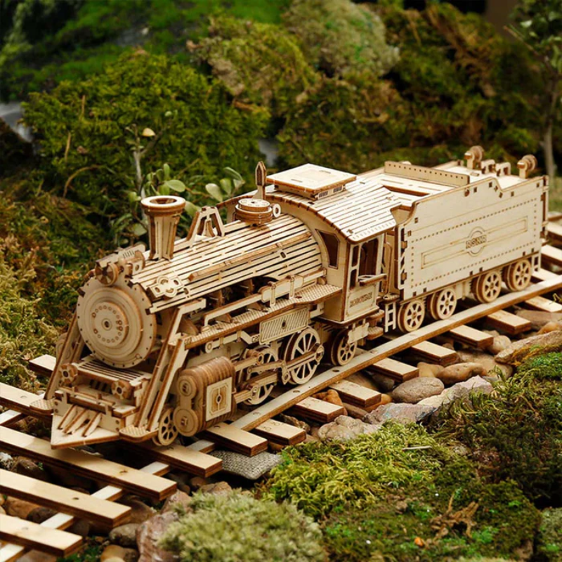 WoodTrain™ – 3D Houten Modeltrein Bouwset