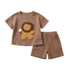 LionBreeze – Wafelstof Set met Leeuwenprint