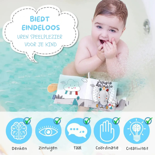 SoftSensory™ – Zacht Baby Sensorisch Boek – Voel & Ontdek