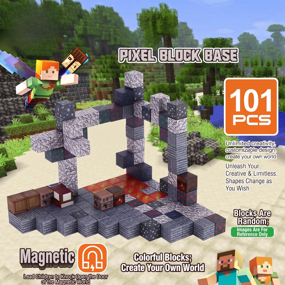 <font dir="auto" style="vertical-align: inherit;"><font dir="auto" style="vertical-align: inherit;">Bloc de construction magnétique Minecraft DIY Modèle magnétique Assemblage magnétique Cadeau pour enfants En gros Assemblage magnétique</font></font>