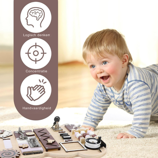 LearnBoard™ – Houten Activiteitenbord voor Kinderen