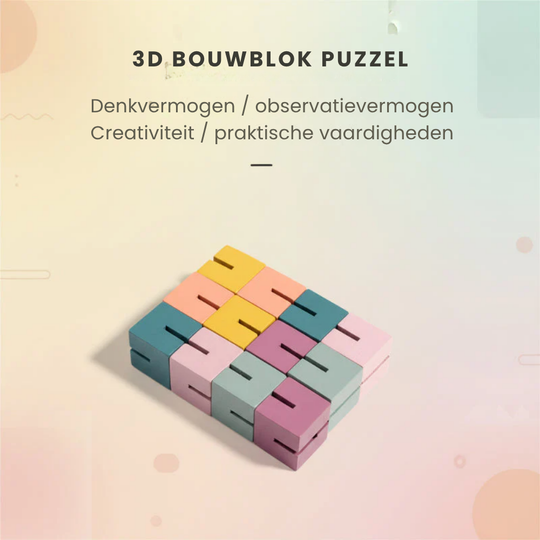BuildMind – 3D Houten Bouwblokken Puzzel