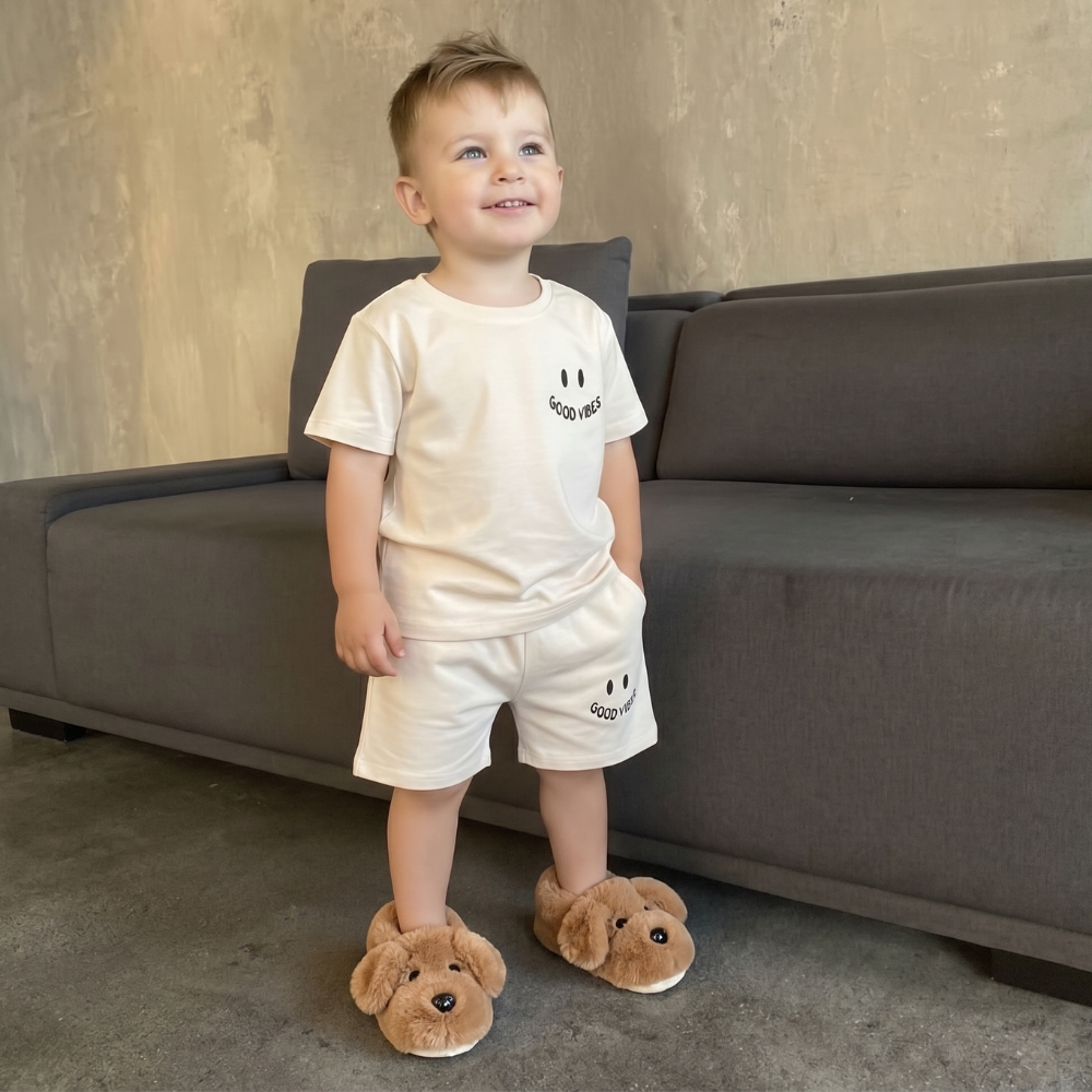 PuppyPaws – Warme Fleece Schattige Hondenpantoffels voor Kinderen